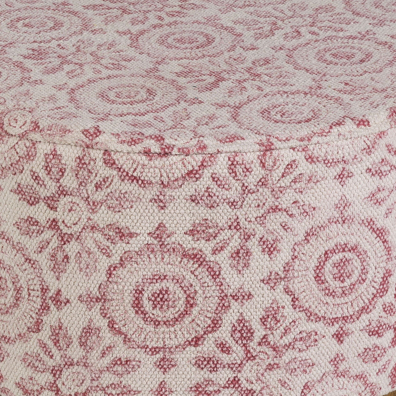 Maurice 17 inch Pink Stool, Cube