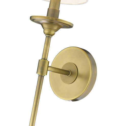Emily 1 Light 6 inch Rubbed Brass Wall Sconce Wall Light