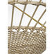 AERIN Elona LED 36 inch Hand-Rubbed Antique Brass Chandelier Ceiling Light in Blonde Wicker
