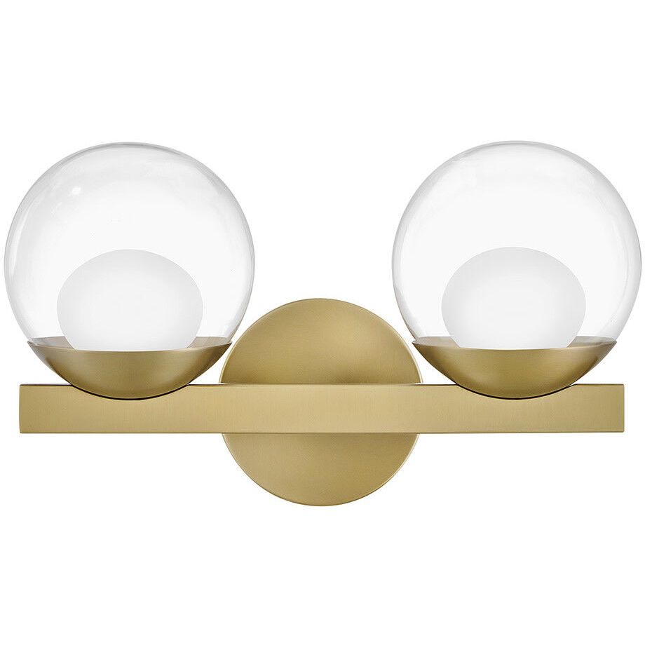 Sunni LED 15 inch Lacquered Brass Vanity Light Wall Light, Small