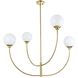 Nyomi 4 Light 42 inch Brass Chandelier Ceiling Light