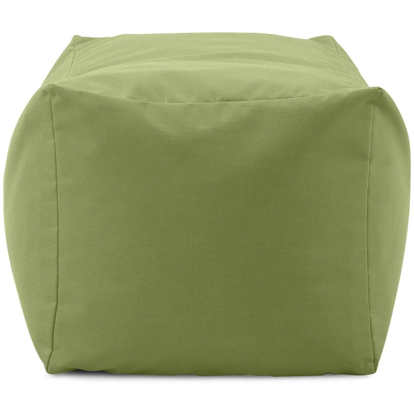 Seascape 18.25 inch Moss Outdoor Pouf Bench