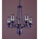 Lirien 5 Light Black with Clear Chandelier Ceiling Light