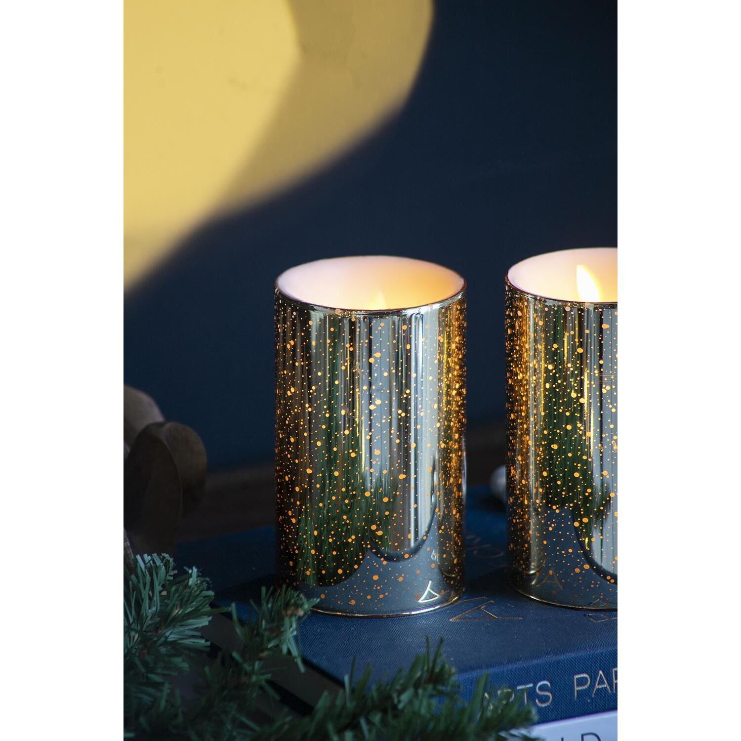 Speckled 5 X 3 inch LED Candle