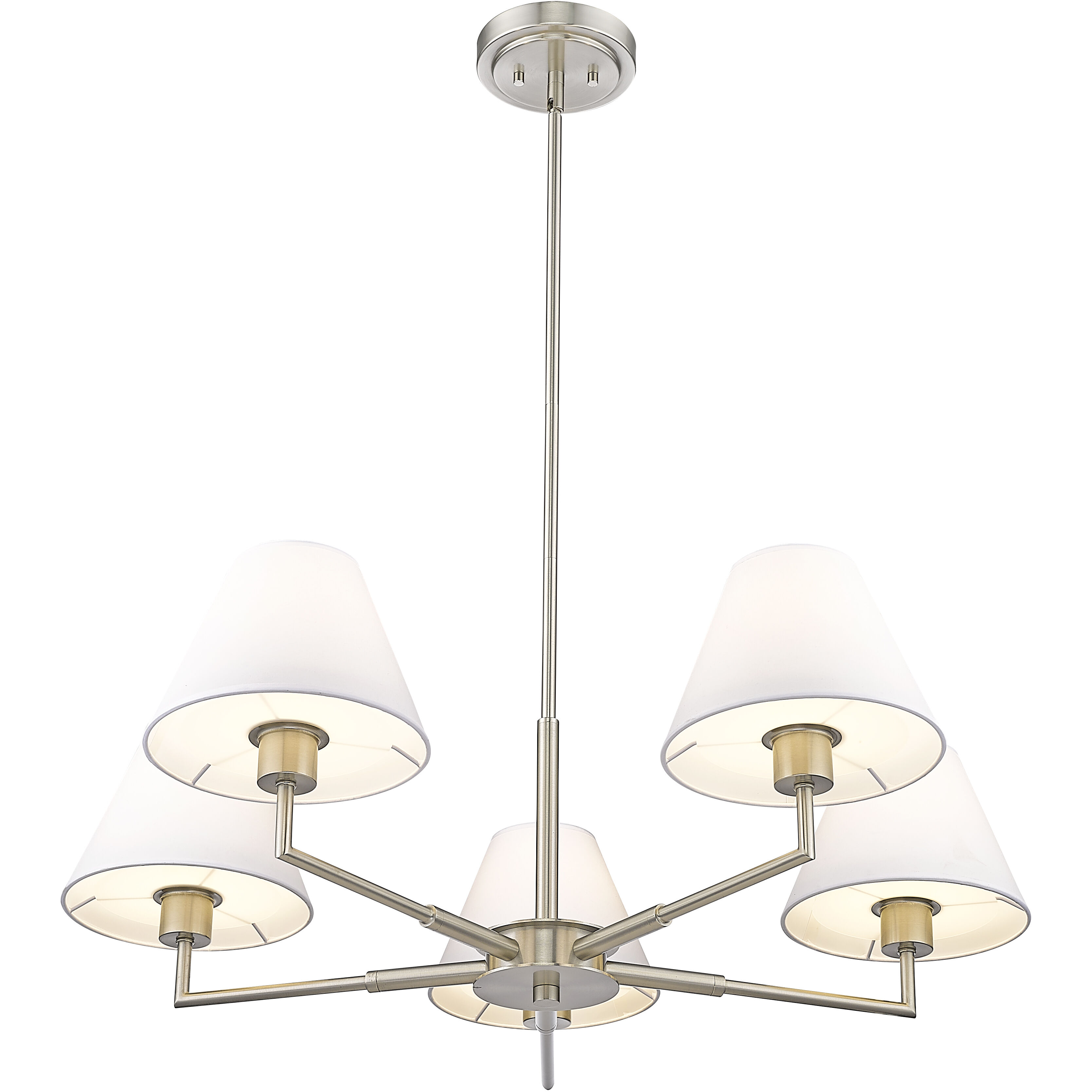Leila 5 Light 34 inch Brushed Nickel Chandelier Ceiling Light