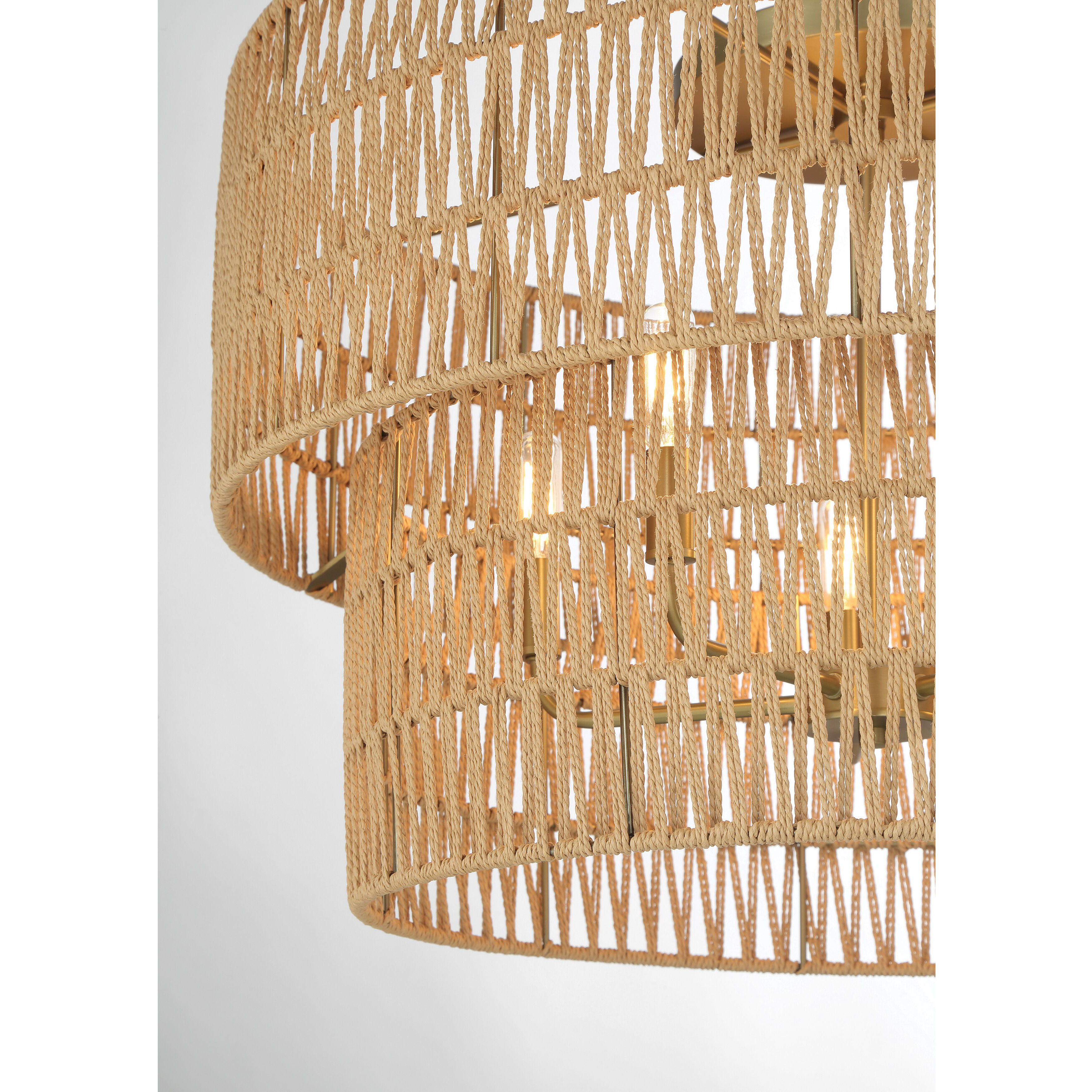 Bungalow Heaven 5 Light 26 inch Soft Brass Flush Mount Ceiling Light