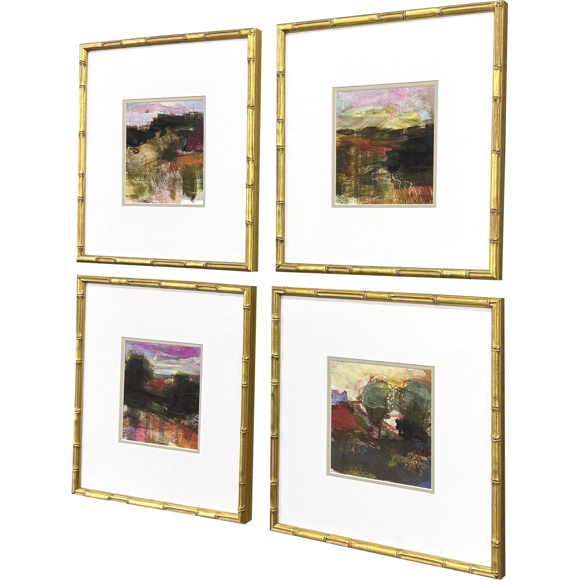 Lost Rugged Green and Orange and Pink and Multi Framed Art