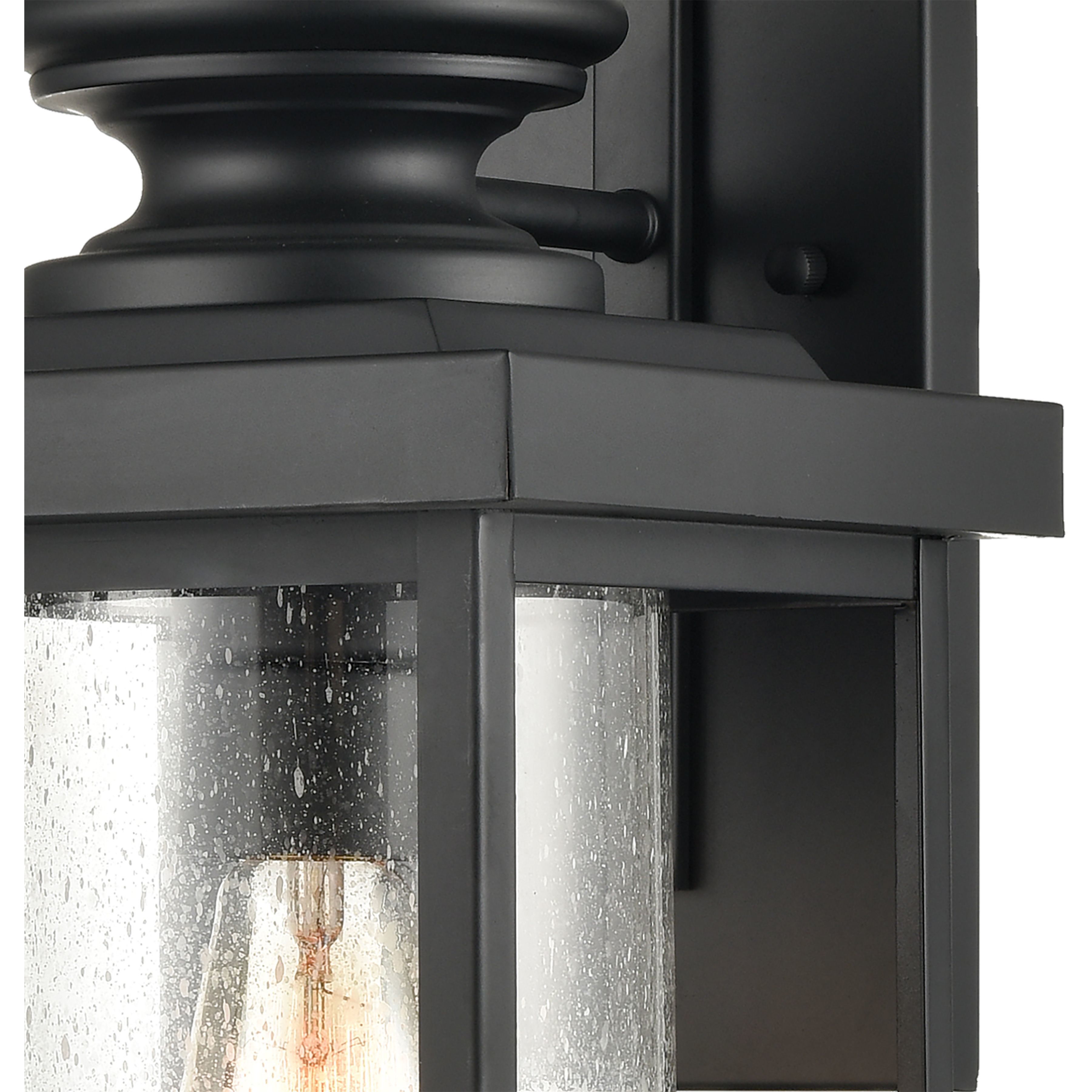 Minersville 1 Light 21 inch Matte Black Outdoor Wall Sconce