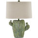 Cactus 27 inch 150.00 watt Antiqued Green Table Lamp Portable Light