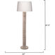 Abacus 67.5 inch 150 watt Bleached Lacquered Floor Lamp Portable Light