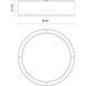 Dalton LED 16 inch White Flush Mount Ceiling Light in Beige