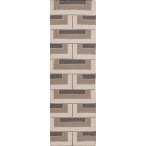 Paddington 36 X 24 inch Medium Gray, Charcoal, Taupe, Dark Brown Rug