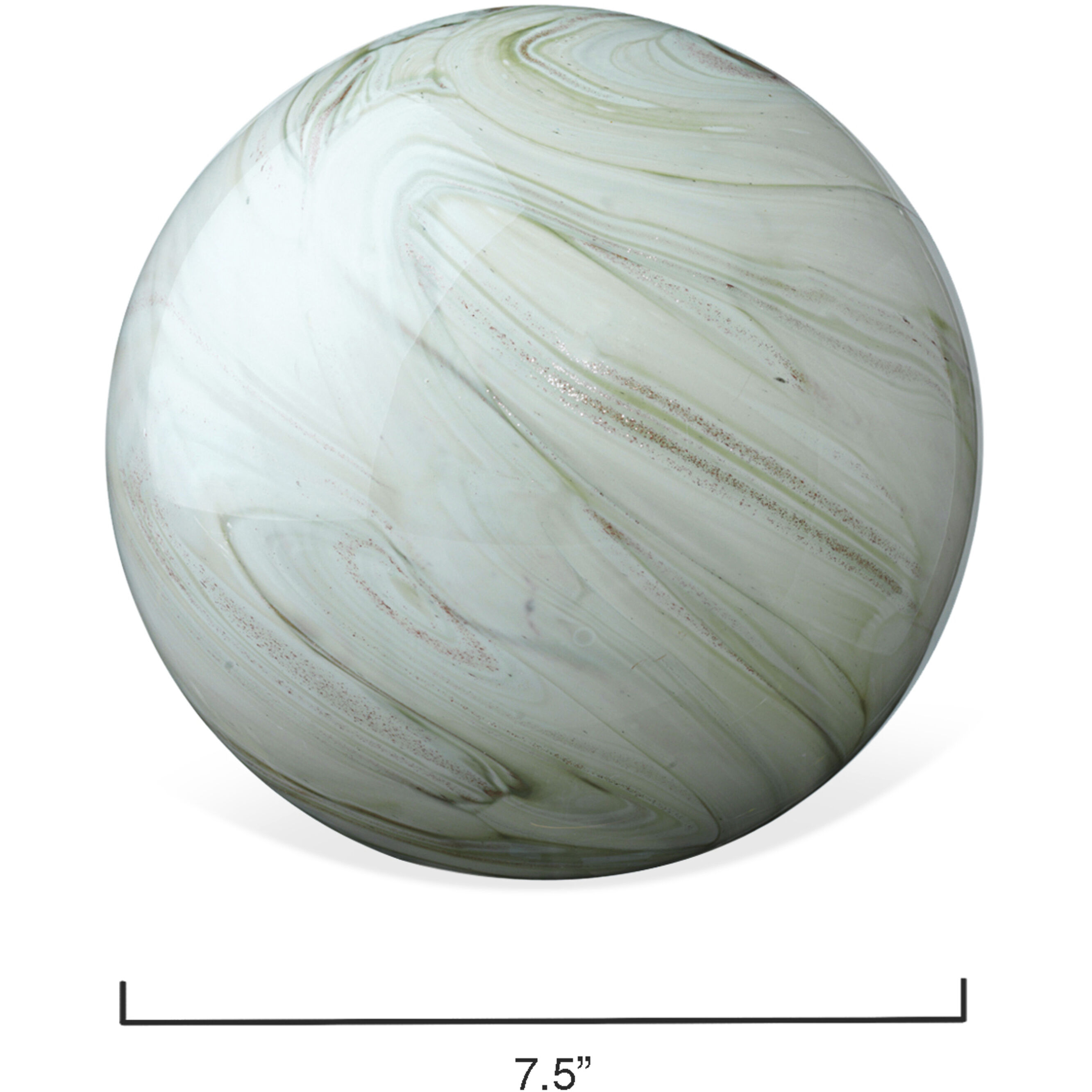 Cosmos Sage Swirl Glass Balls, Set of 2