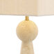 Novak 30.91 inch 40 watt Travertine with Antique Brass Table Lamp Portable Light