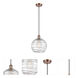 Ballston Large Deco Swirl LED 10 inch Antique Copper Mini Pendant Ceiling Light in Black Textured, Ballston