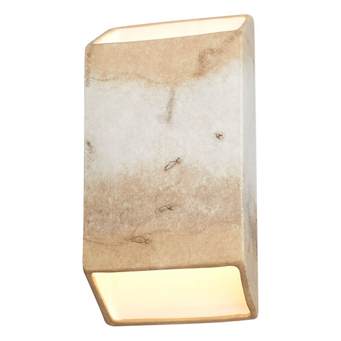 Ambiance Wall Sconce Wall Light, Open Top and Bottom Fixture, Tapered Rectangle