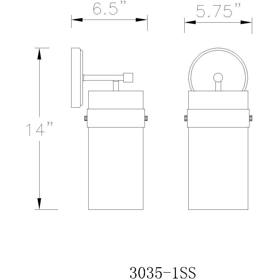 Fontaine 1 Light 5.5 inch Brushed Nickel Wall Sconce Wall Light