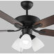 Linden 52 LED 3 52 inch Midnight Black Ceiling Fan