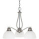 Esme 3 Light 21 inch Brushed Nickel Chandelier Ceiling Light