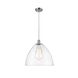 Ballston Dome 1 Light 16 inch Polished Chrome Pendant Ceiling Light in Seedy Glass