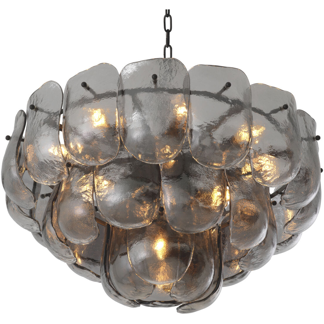 Gustave 13 Light 29.53 inch Smoke Glass Chandelier Ceiling Light