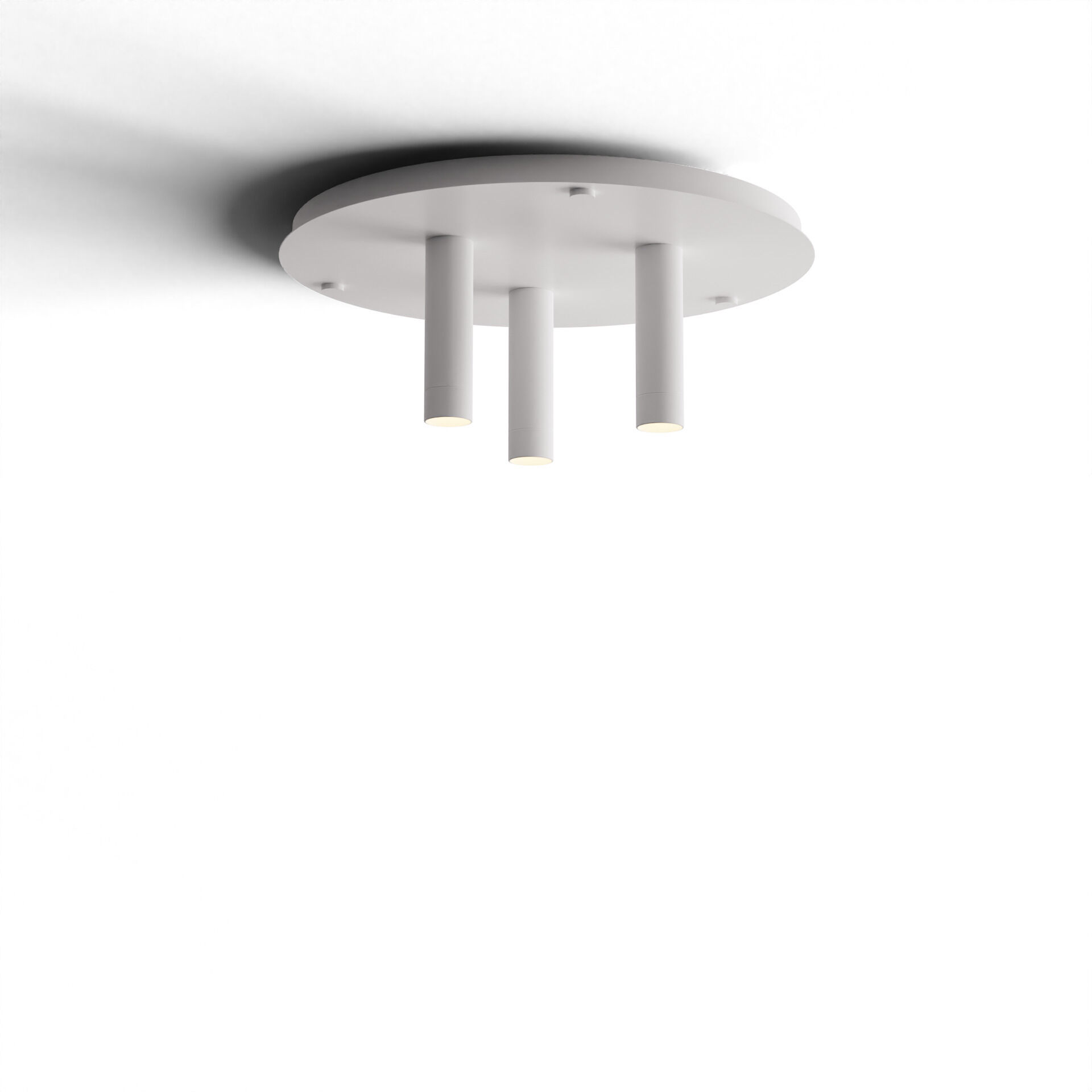 Combi LED 18 inch Matte White Pendant Ceiling Light, Suspension / Flush Mount 2-in-1