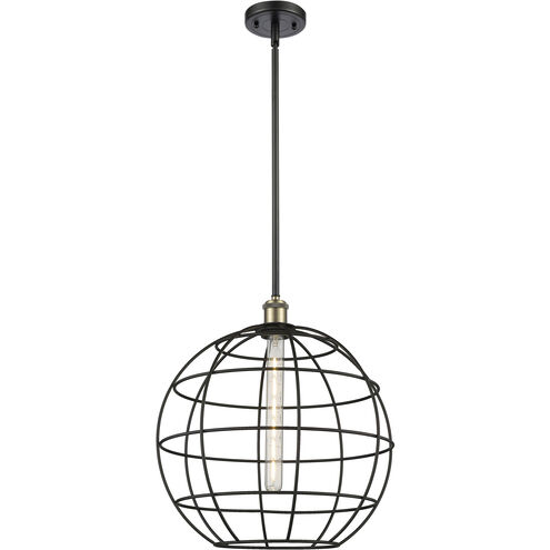 Lake Placid 1 Light 16 inch Black Antique Brass Pendant Ceiling Light