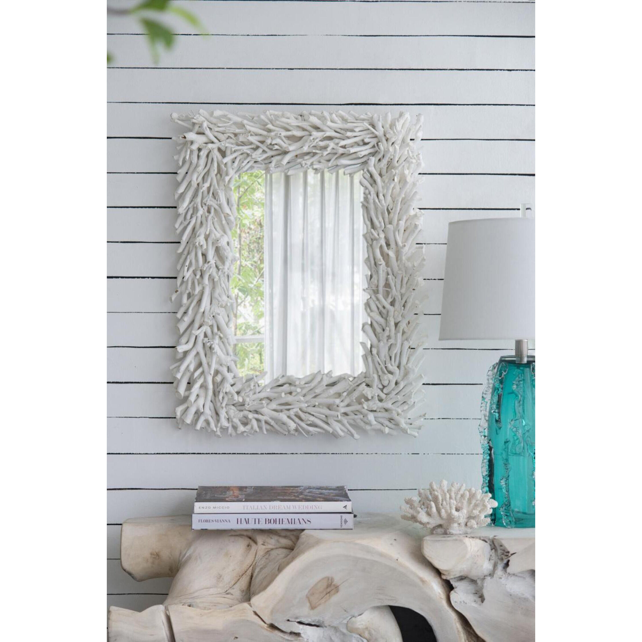 Anita 29.1 X 22.8 inch White Wall Mirror