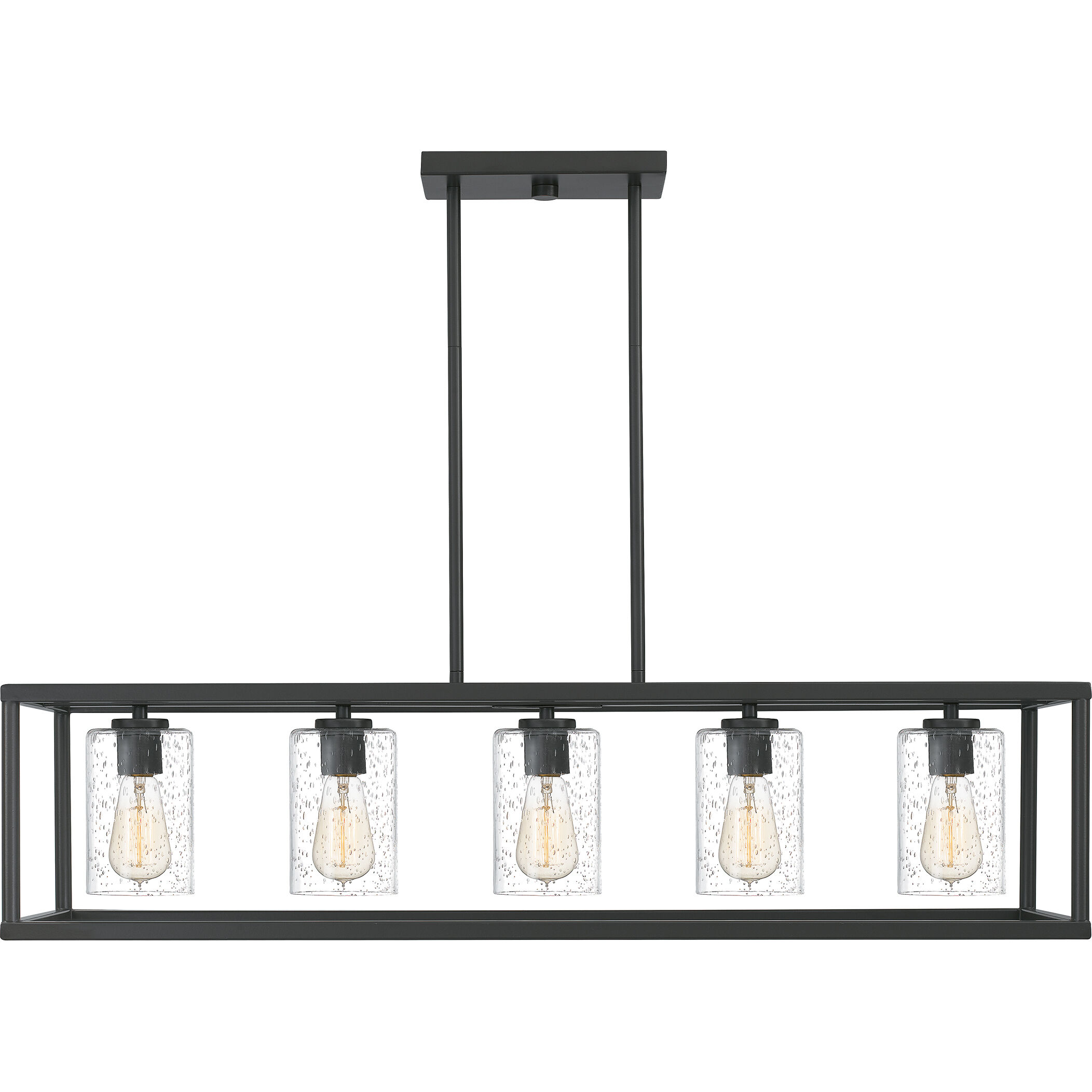 New Harbor 5 Light 38 inch Old Bronze Linear Chandelier Ceiling Light