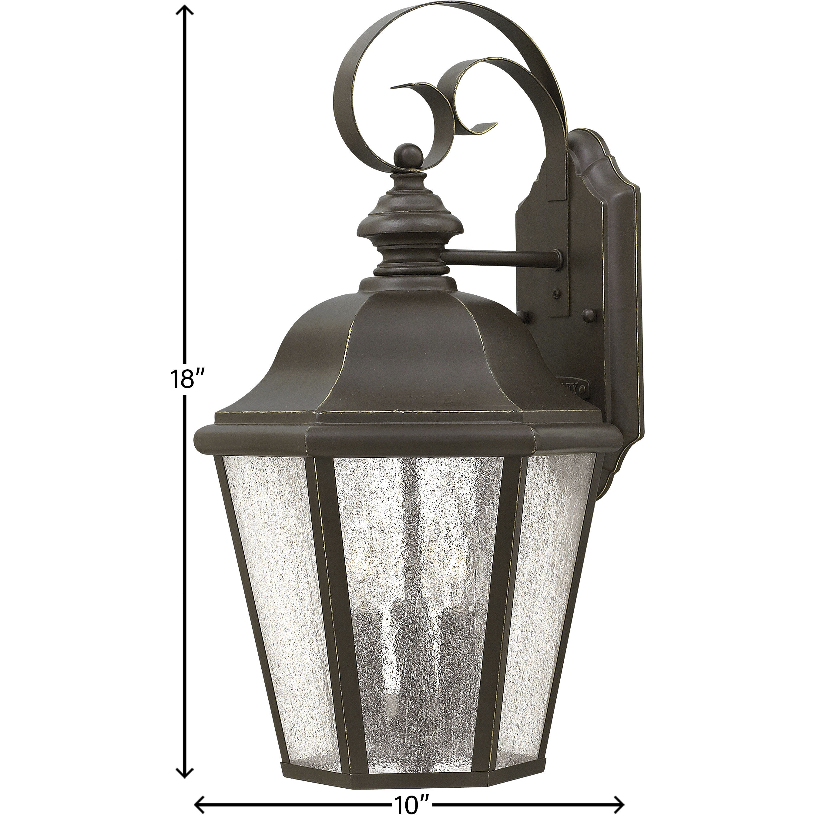 Estate Series Edgewater Outdoor Wall Mount Lantern in Oil Rubbed Bronze, Non-LED