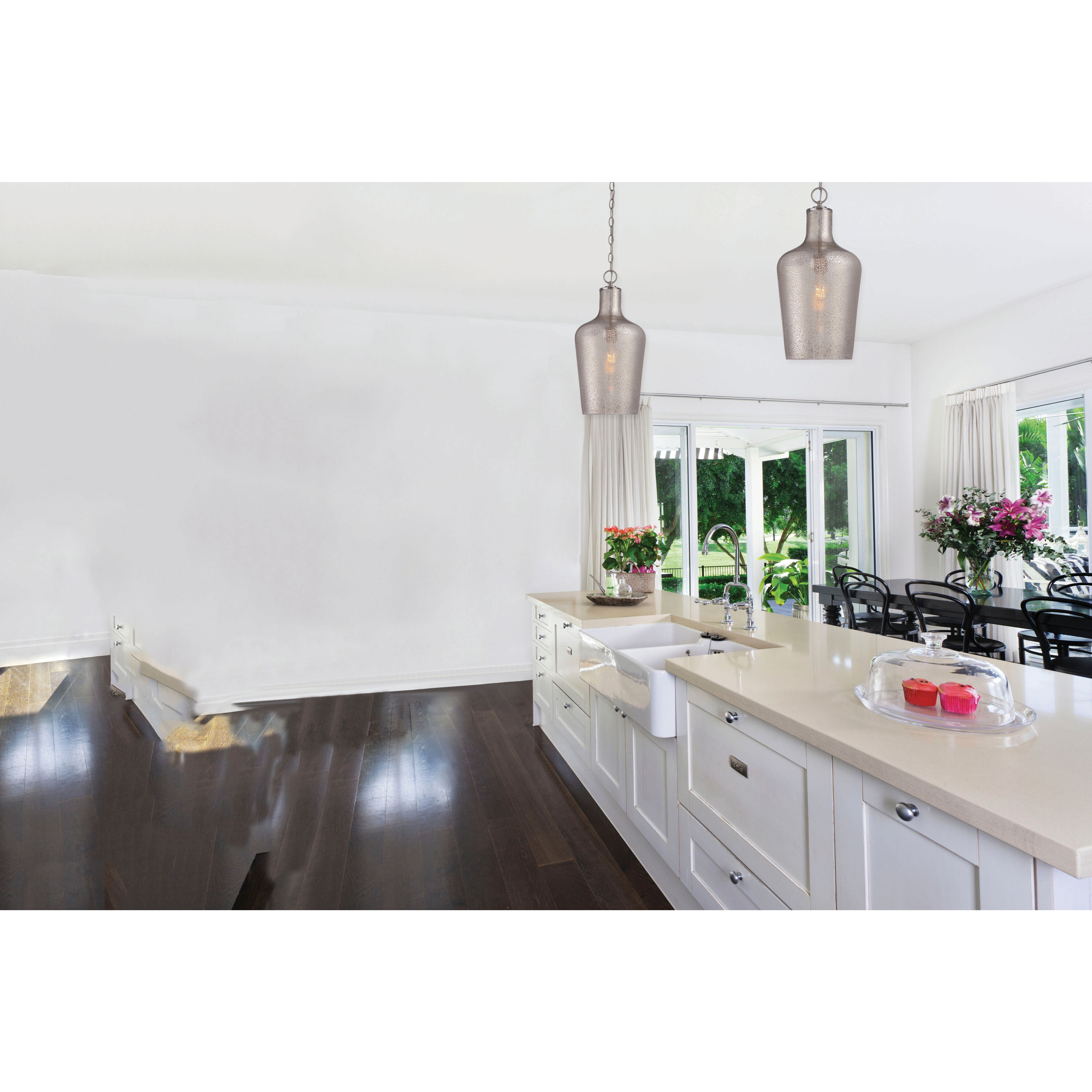 Savoy House 7 703 1 SN Franklin 1 Light 10 inch Satin Nickel Pendant Ceiling Light Essentials