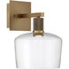 Port Nine LED 9 inch Antique Brushed Brass Wall Sconce Wall Light in Clear