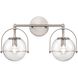 Langford 2 Light 17 inch Satin Nickel Vanity Light Wall Light