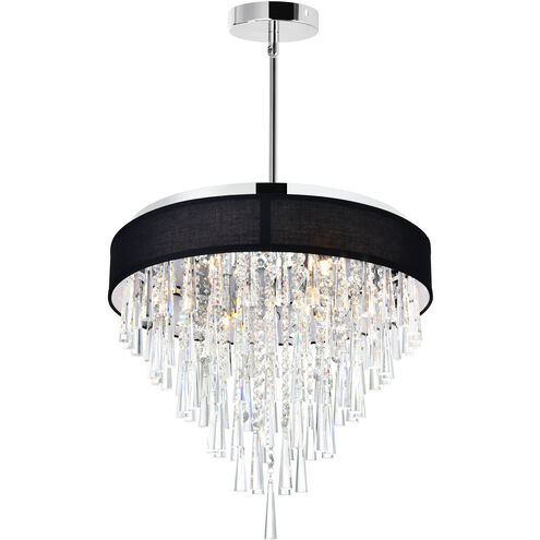 Franca 8 Light 22 inch Chrome Drum Shade Chandelier Ceiling Light
