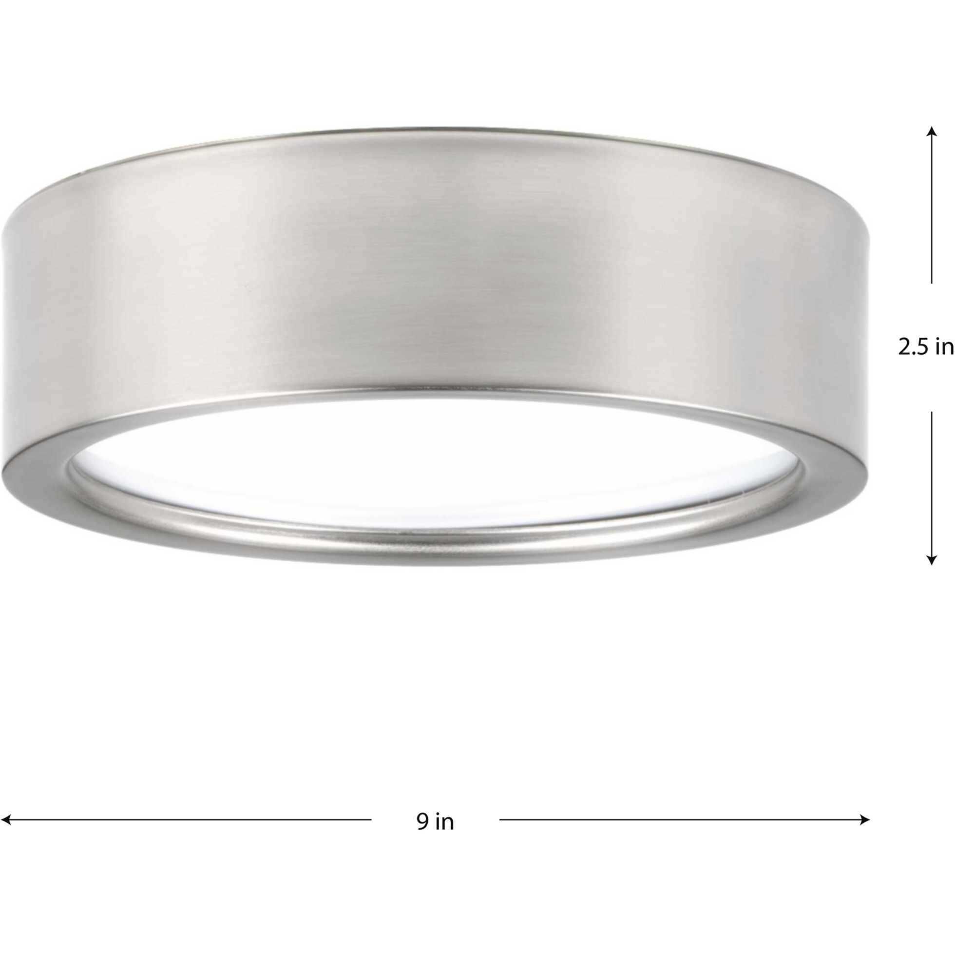 Portal LED LED 9 inch Brushed Nickel Flush Mount Ceiling Light, Progress LED