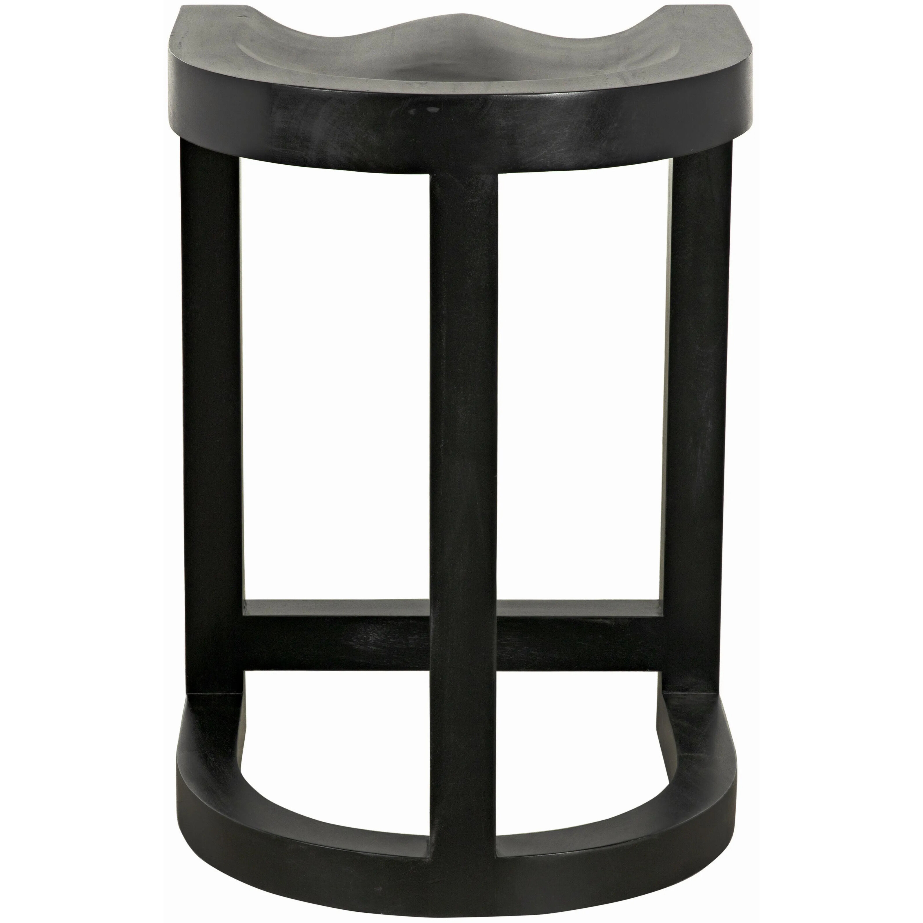 Saddle 26 inch Hand Rubbed Black Counter Stool