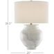 Kalossi 28.5 inch 150 watt White and Gray Table Lamp Portable Light