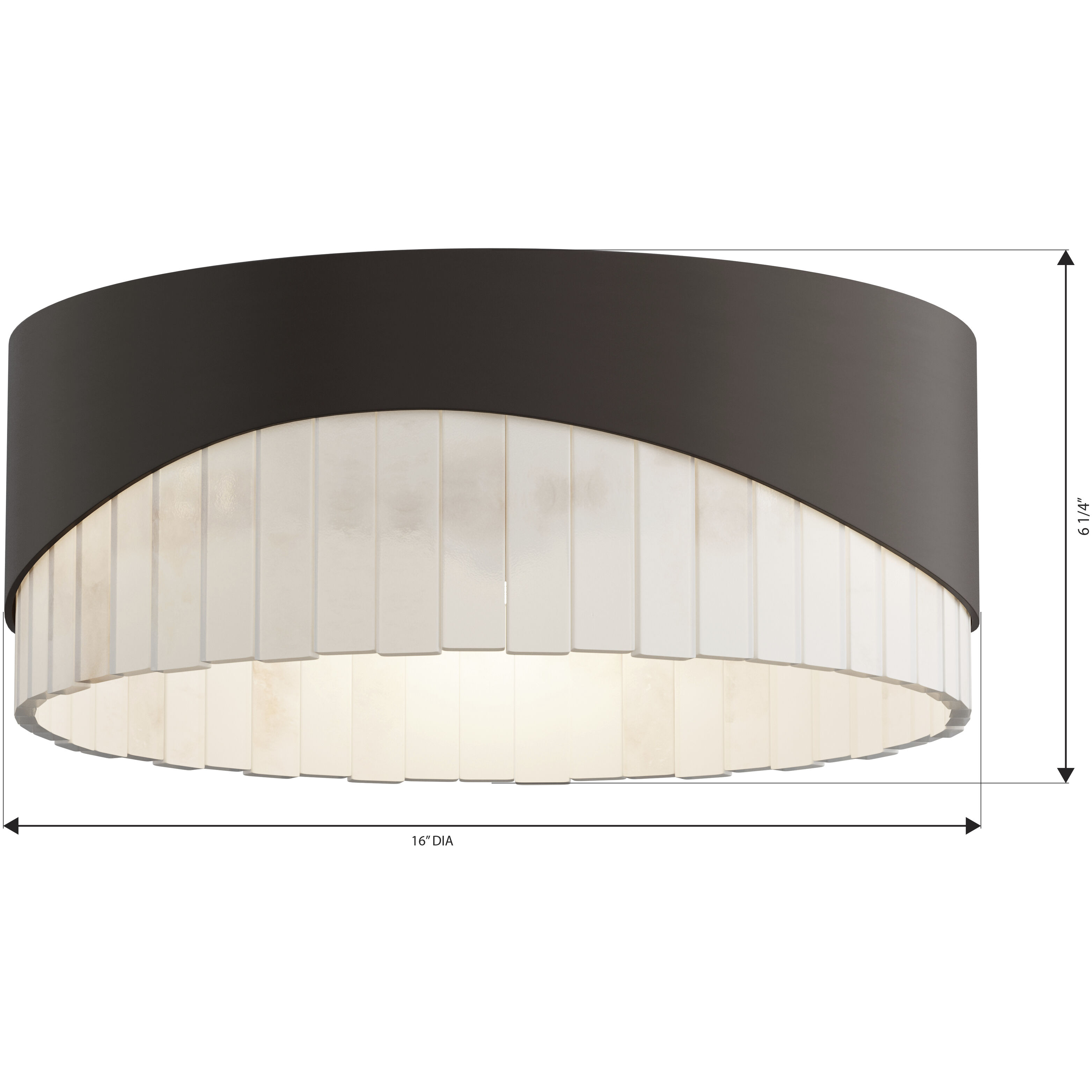 Sway 3 Light 16 inch Dark Bronze Flush Mount Ceiling Light