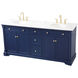 Clarence 72 X 22 X 35 inch Blue Vanity Sink Set