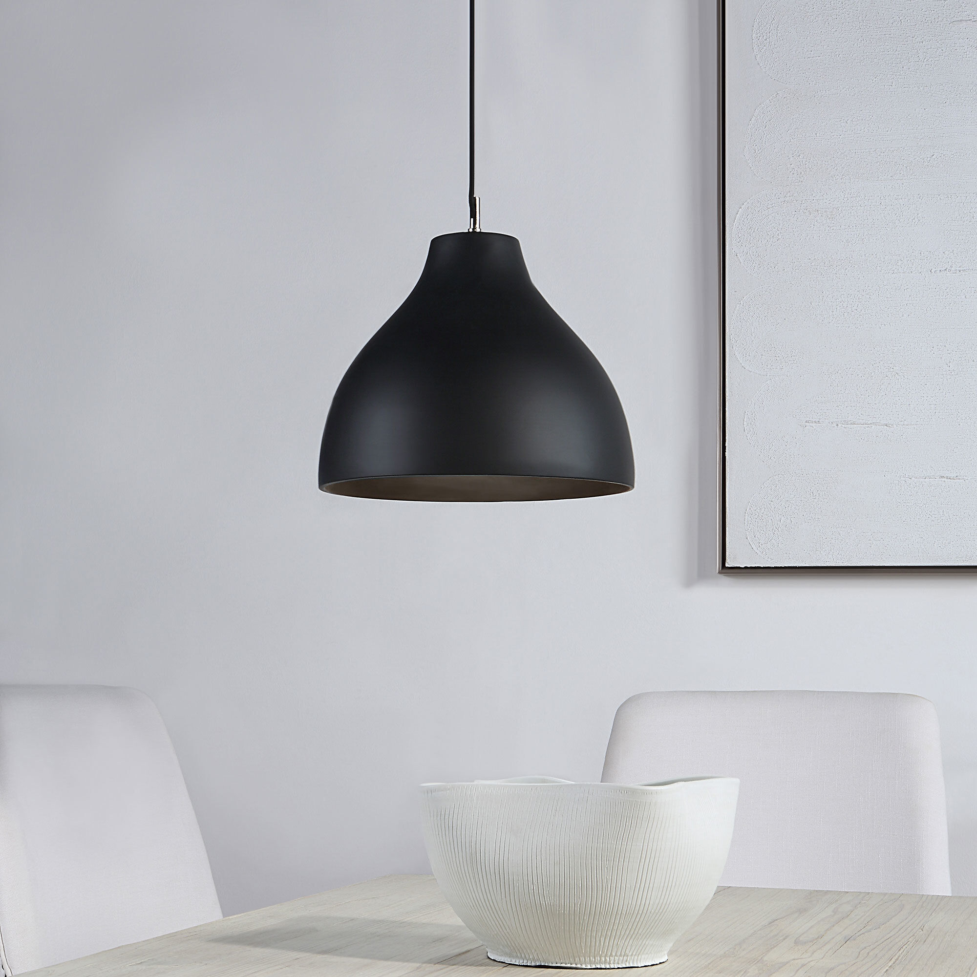 Chantal 1 Light 15 inch Black Pendant Ceiling Light