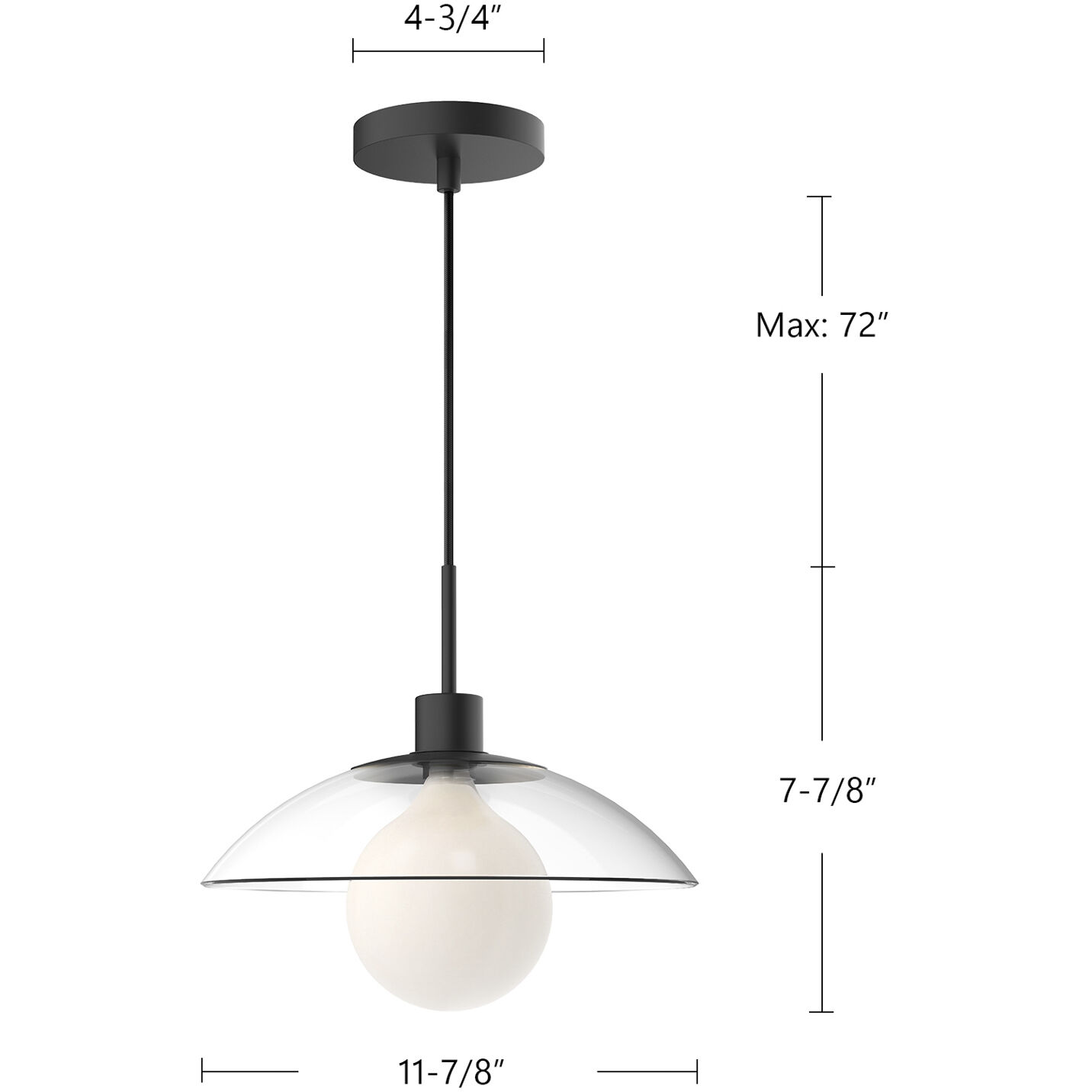 Alora Mood Francesca Pendant Ceiling Light in Matte Black