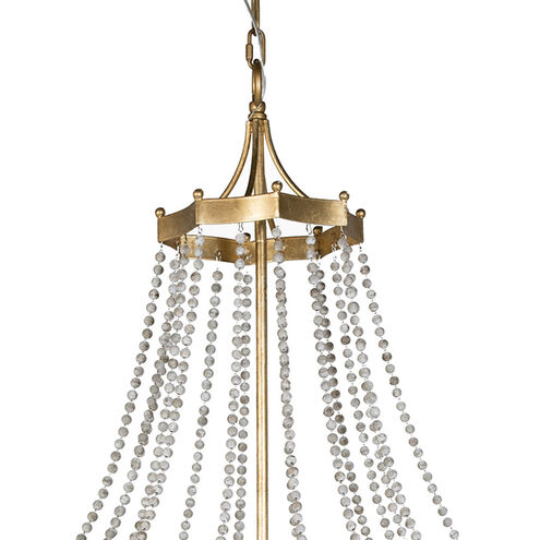 Whitney 4 Light 24 inch Vintage Gold / Antique White Chandelier Ceiling Light