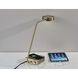 Conrad 15.5 inch 7.00 watt Brass Desk Lamp Portable Light, with AdessoCharge