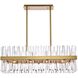 Serephina 20 Light 36 inch Satin Gold Linear Chandelier Ceiling Light