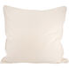 Chambray 24 inch Ivory Pillow Cover