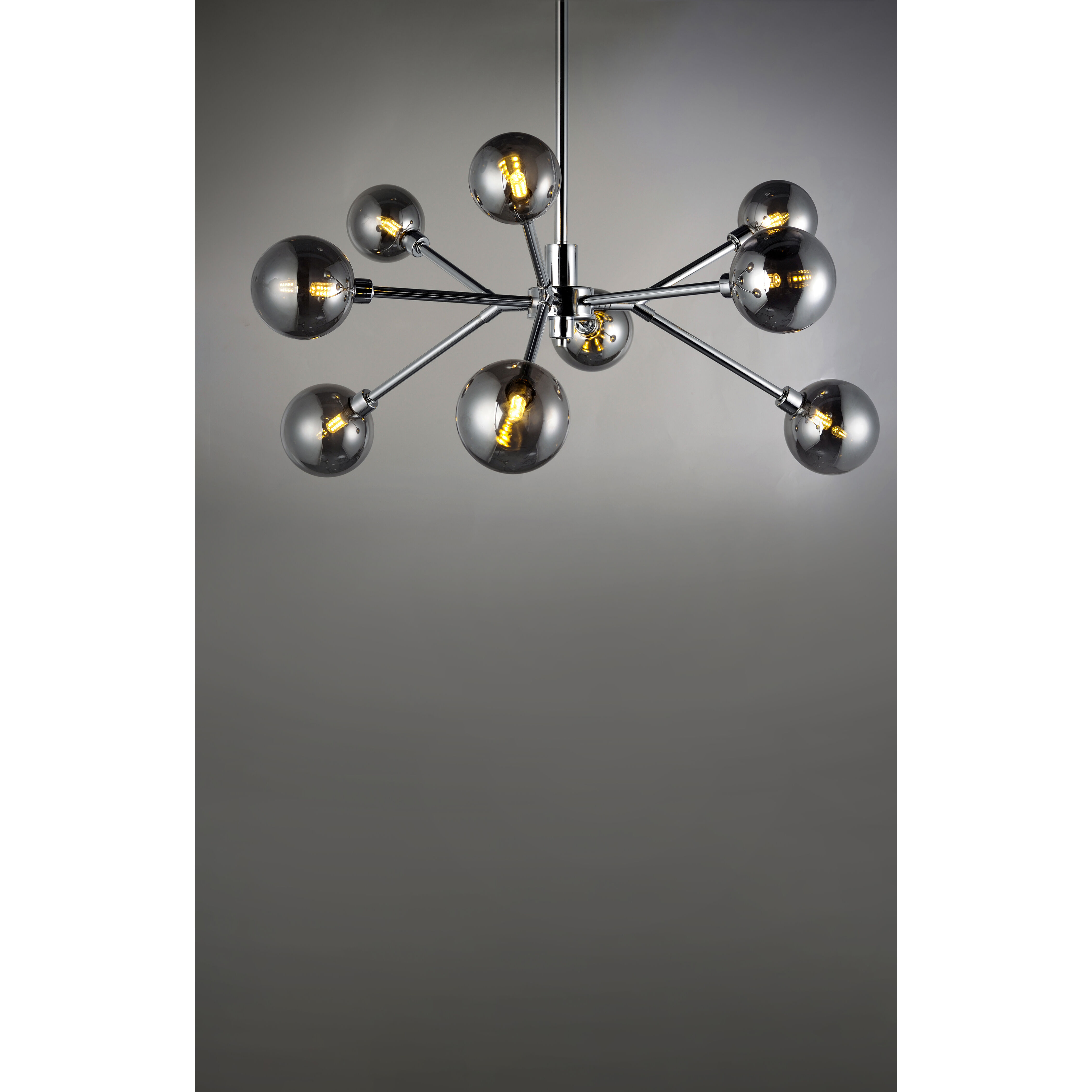 Asteroid LED 31 inch Polished Chrome Multi-Light Pendant Ceiling Light