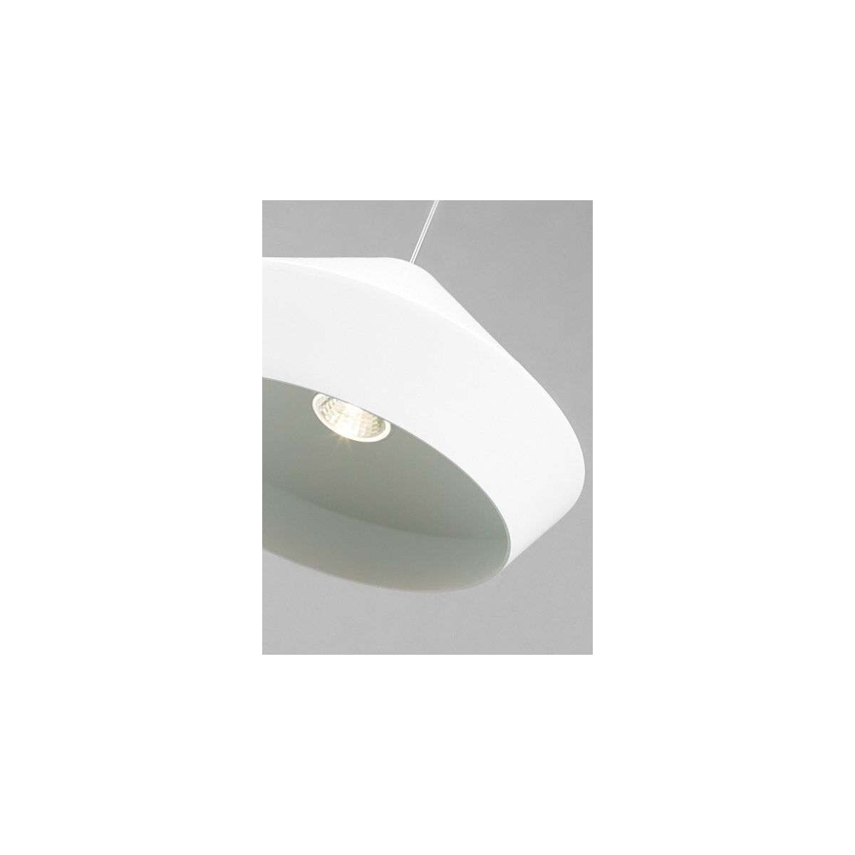 Sean Lavin Brummel 1 Light 120 Chrome Low-Voltage Pendant Ceiling Light in Monopoint, LED 90 CRI 3000K, Matte White