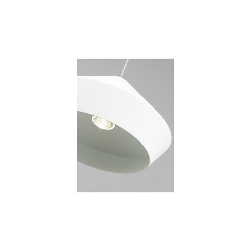 Sean Lavin Brummel 1 Light 12 Satin Nickel Low-Voltage Pendant Ceiling Light in MonoRail, LED 90 CRI 3000K, Matte White