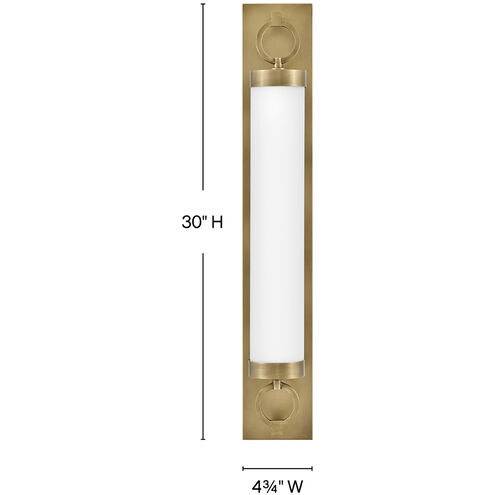 Lisa McDennon Baylor LED 30 inch Heritage Brass Bath Light Wall Light, Linear, Sconce