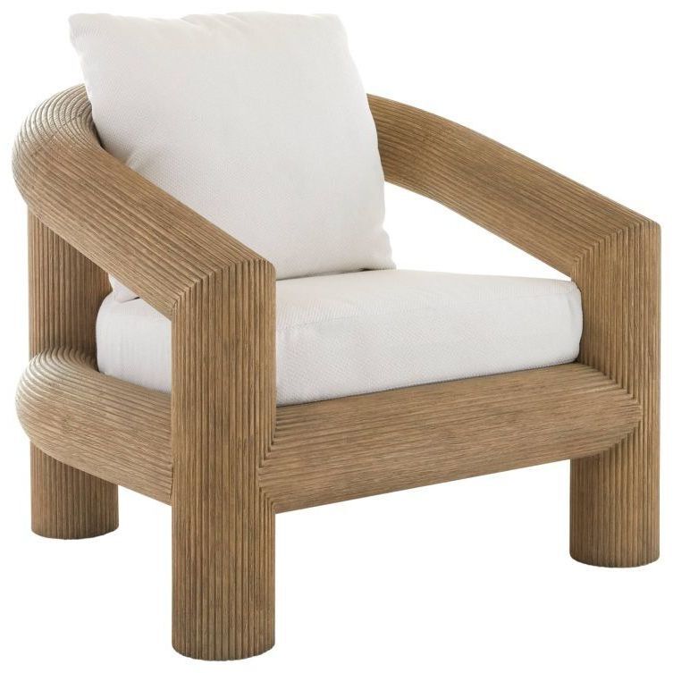 Easley Beluga and Honey Outdoor Chair